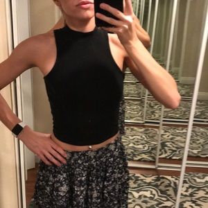 Brandy Melville mock neck black tank